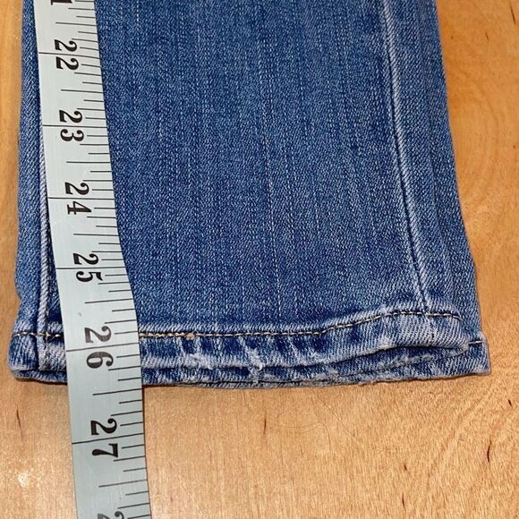 Levi’s 711 Skinny Cropped Denim Jeans Distressed Stretch  Medium Wash Size 28 - Picture 10 of 10